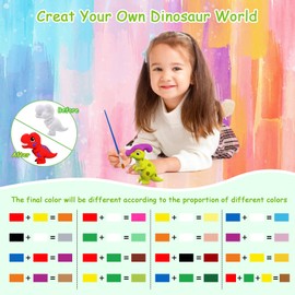 Ballery Dinosaur Painting Set, Craft Set Children from 6-12 Years, Painting Children's Set, DIY Creative Craft Toy Craft Set Gift Girls 5 6 7 8 10 Years