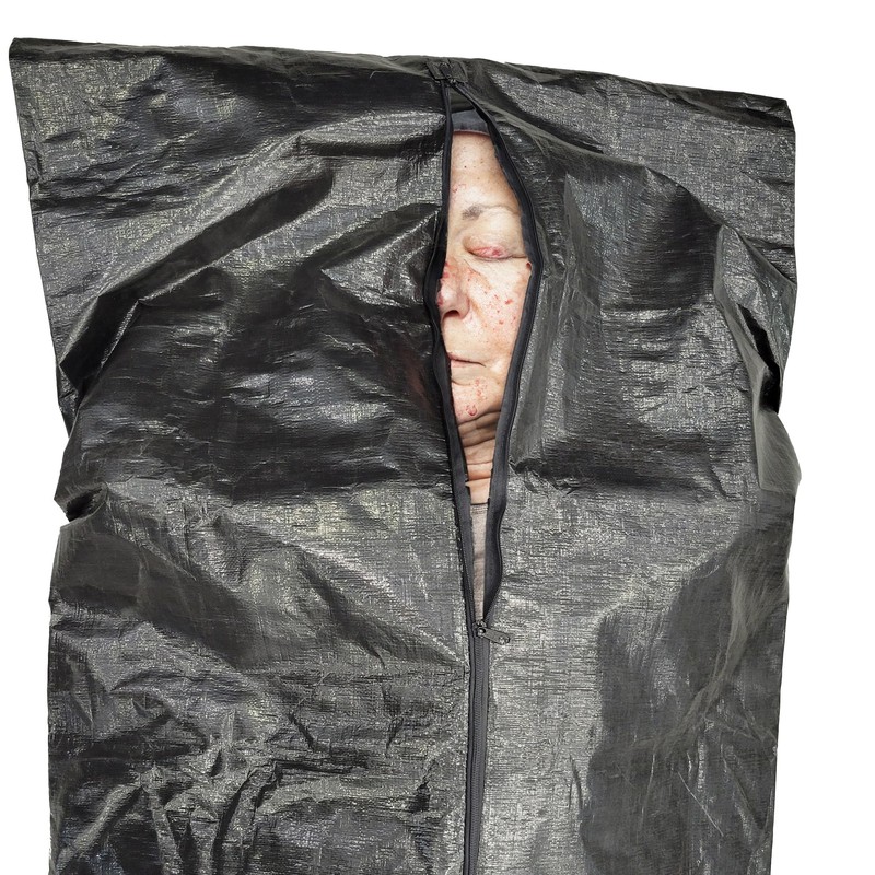Crime Scene Black Body Bag - Movie Style - With