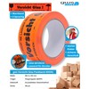 gws Caution Glass Notice Tape 6 Rolls Hallway Orange PVC
