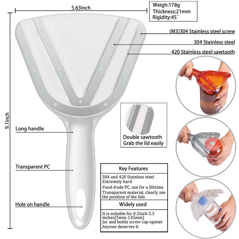 Uinxan Jar Opener for Weak Hand & Seniors with Arthritis,Easy