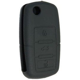 HQRP Key Fob compatible with Volkswagen VW Golf GL GLS VR6 GTI 2004 2005 04 05 Black Folding Flip Case Shell Remote Protective Cover Sun Meter