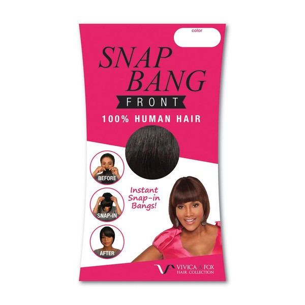 Vivica A Fox Collection Snap Bang Front Human Hair Extensions, Color 2, 0.7 Ounce