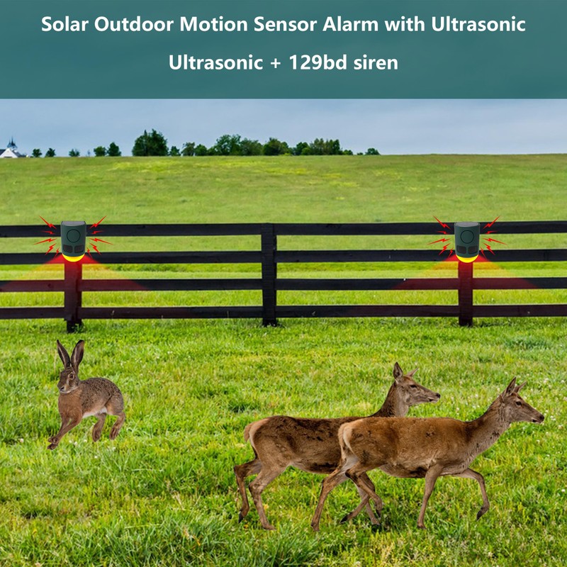Comboss Solar Motion Sensor Alarm with ultrasonic, Motion Sensor Dog