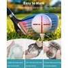 Uniclife 2 Pieces Golf Ball Liner Template for Putt Linear