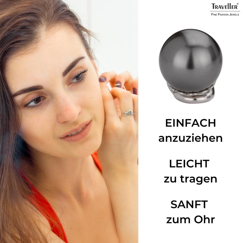 Traveller Women's Clip Earrings, 10 - 20 mm, Various Colours,