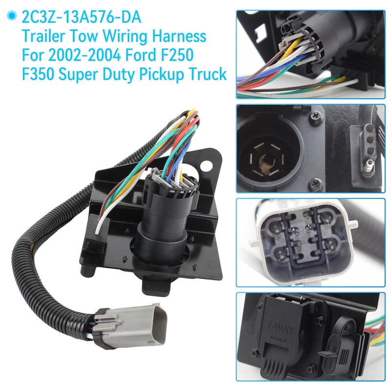 4 & 7 Pin Trailer Tow Wiring Harness Connector 2C3Z-13A576-DA