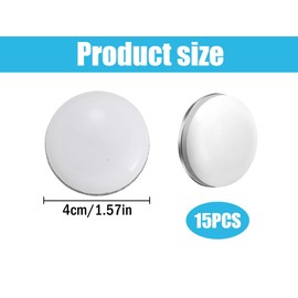 Abiyou Duschvorhang Gewichte, 15 Stück Duschvorhang Magnet, Duschvorhang Beschwerer, Vorhang Beschwerer Outdoor, Vorhang Gewichte, Werkzeugfreie Gardinenbeschwerer, für Vorhänge, Tischdecken (Weiß)