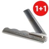 ( ) Chilsung 1+1 Folding Gentleman’s Comb (007-3 Silver) Portable Hairbrush / ( )칠성 1+1 접이식 신사빗(007-3실버)휴대용 헤어브러쉬