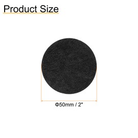 HARFINGTON 500pcs Round Felt Circles, 50mm 2" Pre Cut Felt Craft Pads Non-Woven Mini Felt Fabric Circles for DIY Sewing Handcraft Cut Projects Craft Finishing, Black