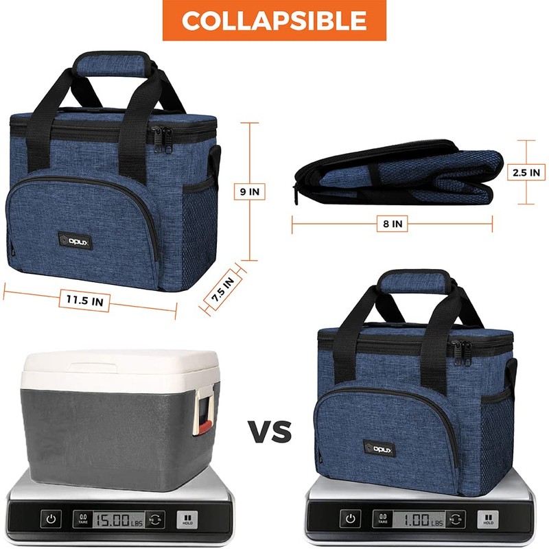OPUX Soft Cooler Bag, Insulated Collapsible Lunch Cooler Bag for