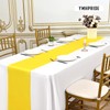 YMHPRIDE 8 Pack Satin Table Runner Yellow Table Runner, 12x72
