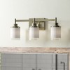 Eidonta 4 Pack White Linen Frosted Glass Lamp Shade Covers,
