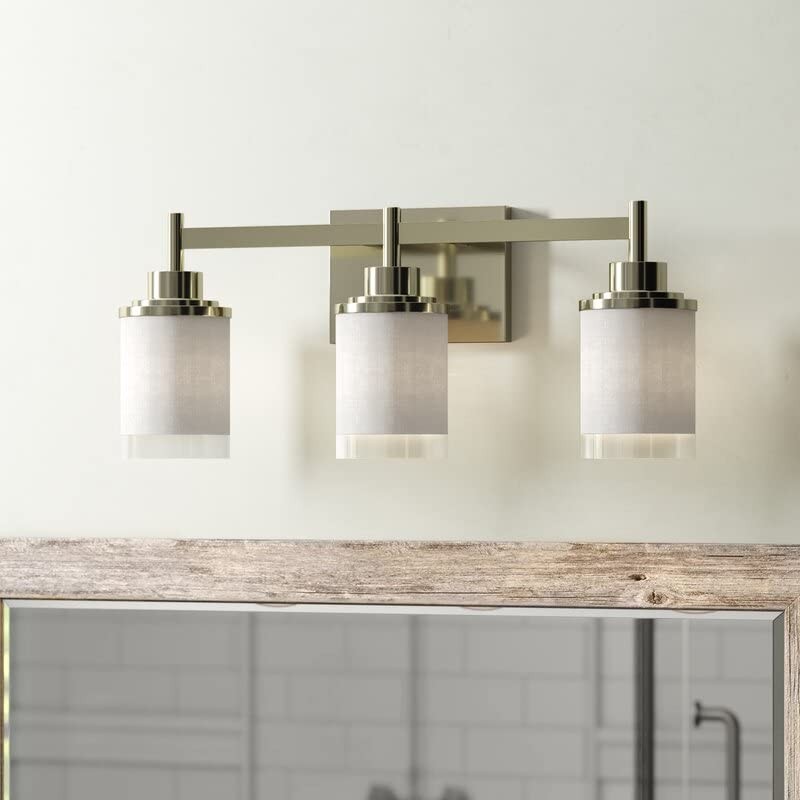 Eidonta 4 Pack White Linen Frosted Glass Lamp Shade Covers,