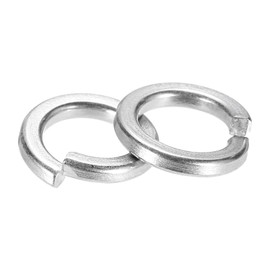 PATIKIL 1/4" Spring Lock Washer, 100 Pack 304 Stainless Steel Split Lock Washer Elastic Gasket Lock Metal Washers for Screws Bolts