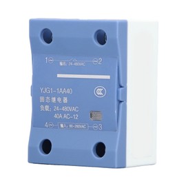 Single Phase Solid State Relay AC to AC SSR Non Contact Point Input AC80‑280V Output AC24~480V 40A YJG1‑1AA40