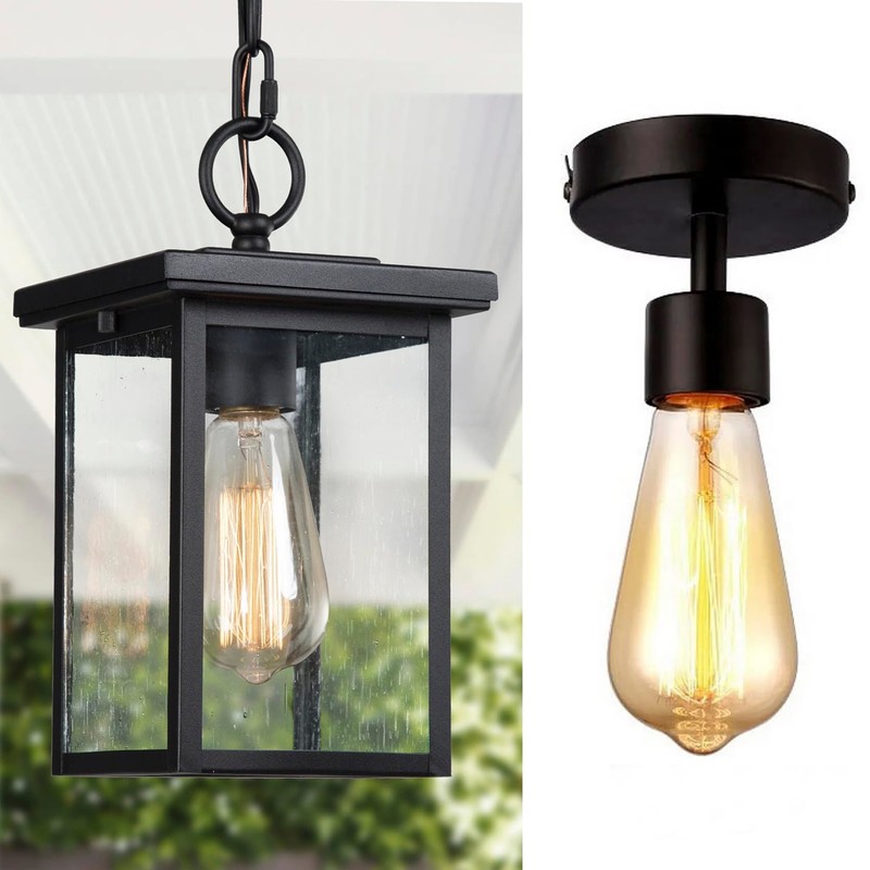 HINZIC 4Pcs Black Light Socket Shade Rings 1-1/2 Metal Lamp