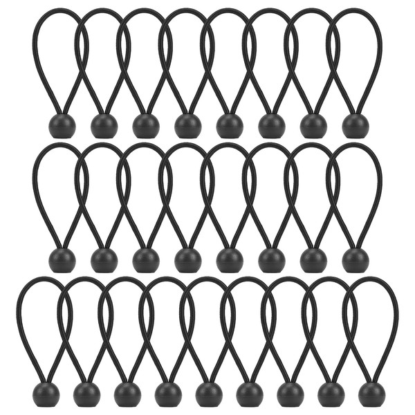 Zythrem 25 Pcs Bungee Cord with Balls 4 Inch /10cm