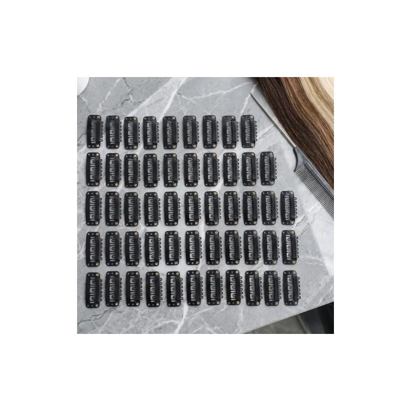 50 Clips Cucas Para Extensiones De Cabello y Pelucas 32mm