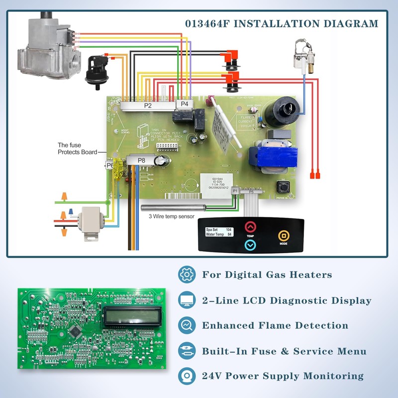 XHEIN 013464F PC Control Board & 013640F LCD Displa Compatible