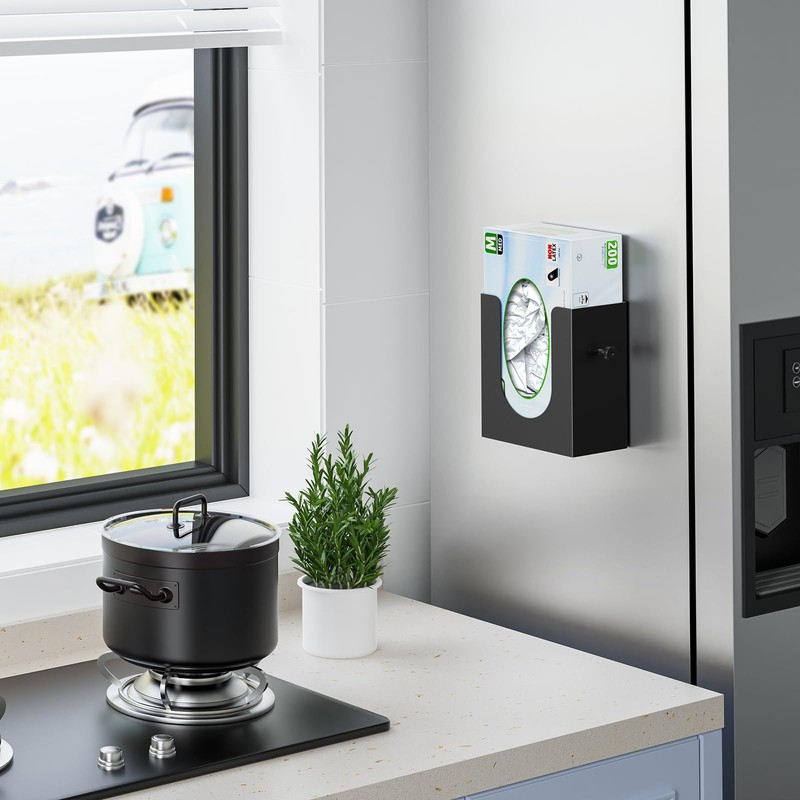 THYGIFTREE Magnetic Glove Box Holder, Disposable Glove Dispenser Wall Mount