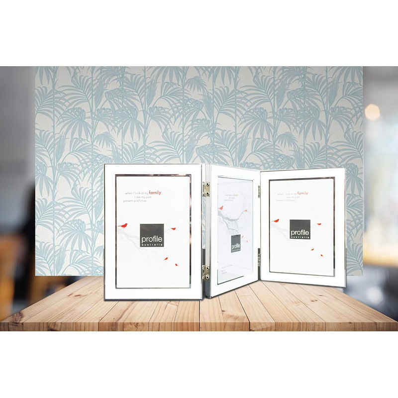 Profile Products Metal Photo Frame Eternal Silver Triple 4x6 -