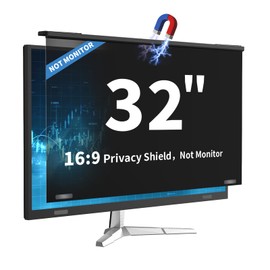32 Inch Computer Privacy Screen Filter for 16:9 Widescreen Computer Monitor Magnetic Computer Screen Privacy Shield Computer Screen Protector Anti Glare and Blue Light