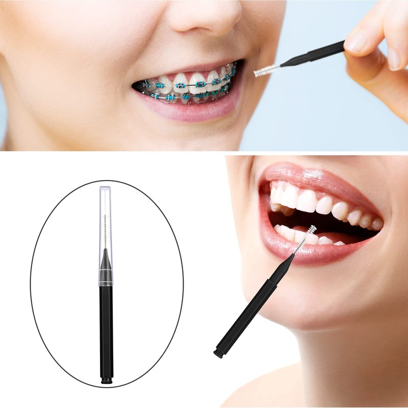 Patelai 50 Pieces Interdental Brush for Cleaner Braces Brush Toothpick