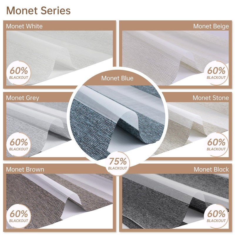 Kincmo Motorized Blinds with Remote, Motorized Zebra Shades Work with