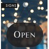 3DP Signs | Stylish Oval Black - Open/Closed Door Sign