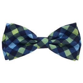 Huxley & Kent Bow Tie for Pets | Navy Check (Small) | Bow Tie Collar Attachment | Fun Bow Ties for Dogs & Cats | Cute, Comfortable, and Durable | H&K Bow Tie