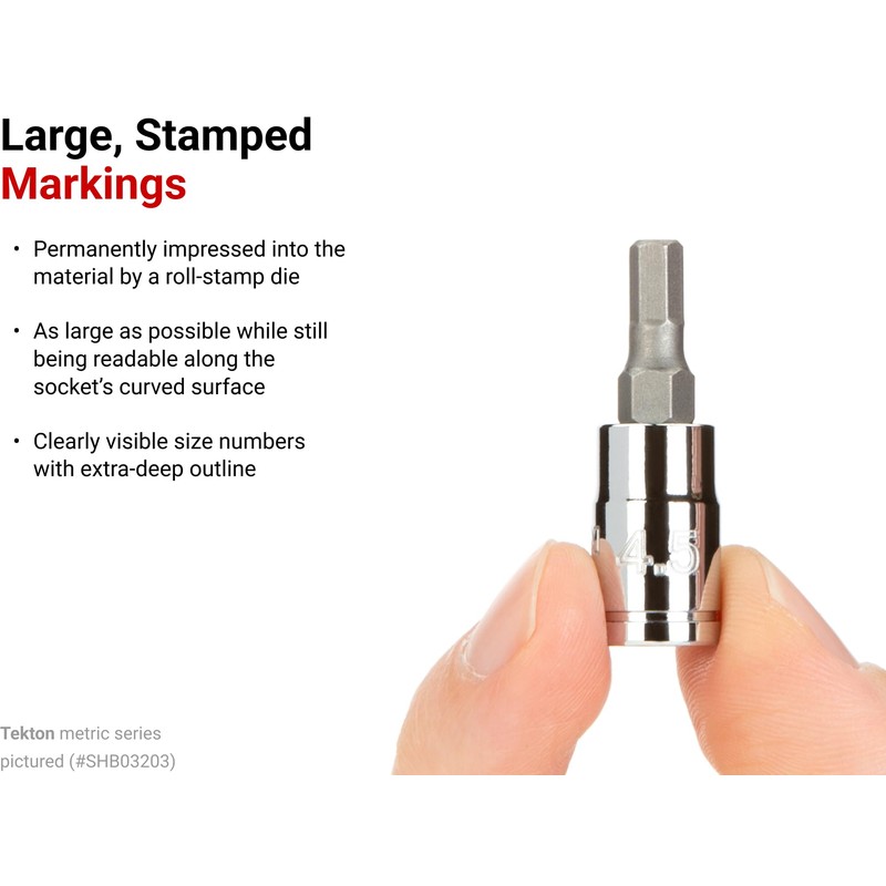 TEKTON 1/4 Inch Drive x 7 mm Hex Bit Socket