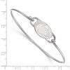 LogoArt Sterling Silver Penn State University Small Ctr Wire Bangle