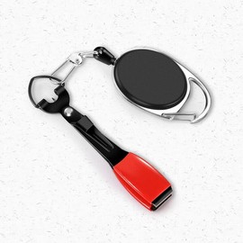 AIMALL 4-in-1 Fly Fishing Quick Knot Tying Tool – Durable Stainless Steel Hook Nail Knotter, Line Cutter, Clipper, and Zinger Retractor