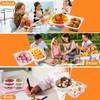 20PCS Reusable Snack Container,Double Compartment Snack Pots with Lids Thickened