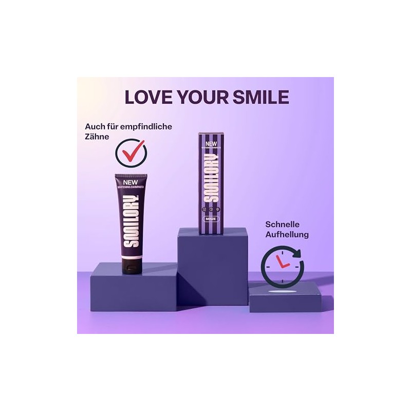 Whitening Toothpaste - Purple Toothpaste with Instant Effect for a