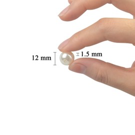 Perlen zum auffädeln lose Perlen für armbänder 180 Stück poliert Perlen für Christmas decoration/Vase Füllstoffe/DIY Schmuck Halsketten/Kleidung Dekoration/Hochzeit/Geburtstag Party (Elfenbein 12mm)