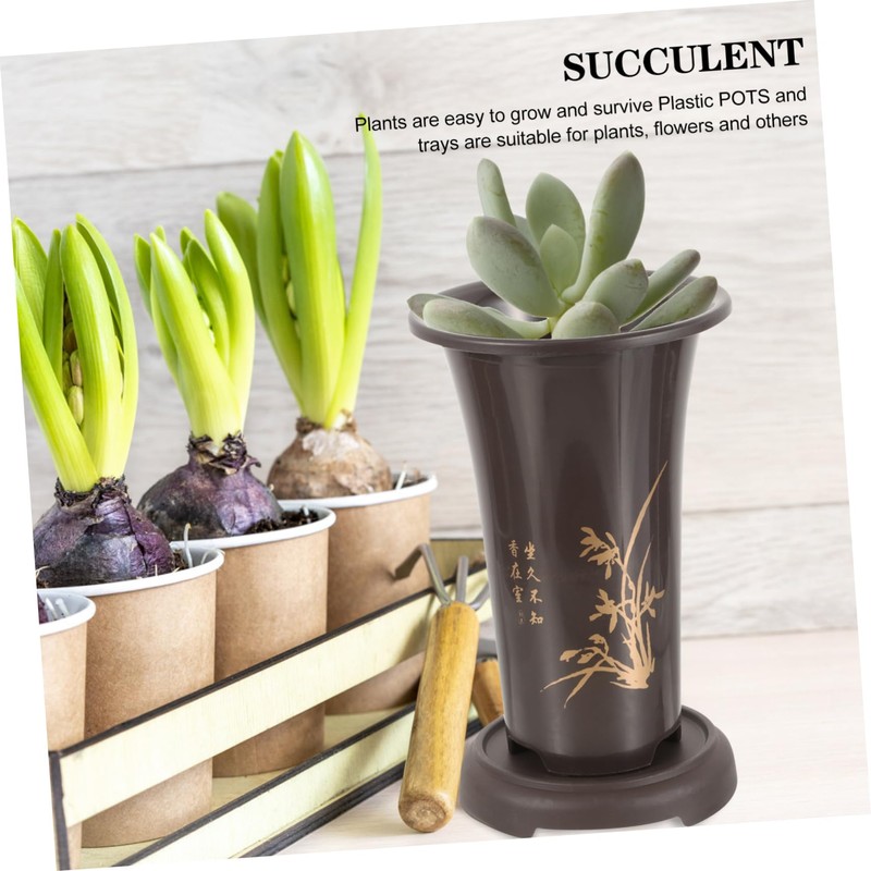 SUPVOX Terracotta Orchid Pots 2 Pack Large Ceramic Planters Home