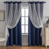 Anytime Home Curtains Blackout and Sheer Layered Solid Window Curtain