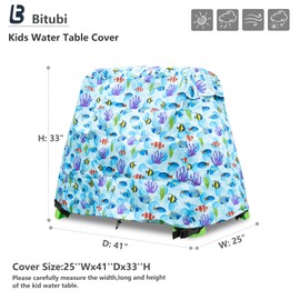 Bitubi Kids Water Table Cover for Rain Showers Splash Pond Water Table,Waterproof Kids Water Play Table Cover, Outdoor Water Table Toys Cover for Toddlers 1-3 (Cover Only)