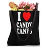 I Heart (Love) Candy Canes Winter Peppermint Christmas Tote Bag