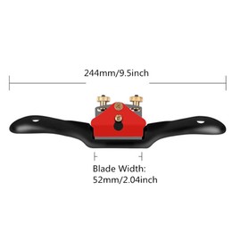 Adjustable Spokeshave Plane with Flat Base and Metal Blade Spokeshave Wood Working Wood Craft Hand Tool for Wood Craver, Wood Working (10 Inch)