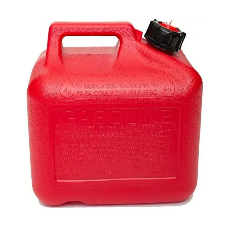 Midwest Can 2310 High Density Polyethylene Red/Black Gas Can with