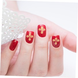 Minkissy 20 Sheets Gold Plated Nail Stickers Leaf Floral Manicure Decals for Women Girls Nail Art Sticker Decorations