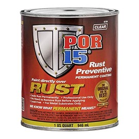 POR-15 Rust Preventive Coating, Stop Rust and Corrosion Permanently, Anti-rust, Non-porous Protective Barrier, 32 Fluid Ounces, Clear