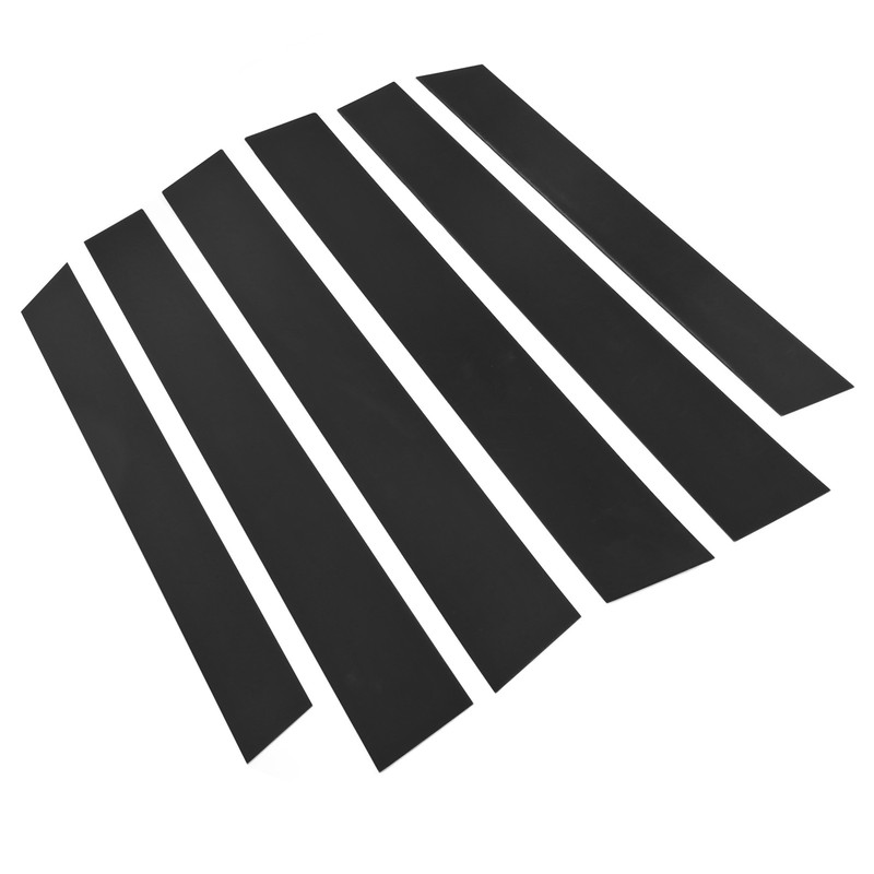 6 Pcs Side Door Window Cover Glossy Black Pillar Post