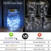 Mason Jar Solar Lights 30 LED,10 Pack Hanging Solar Mason