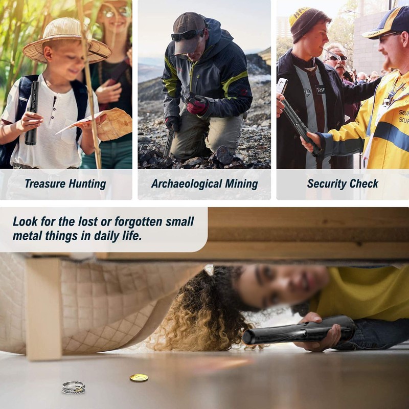 Metal Detector Handheld Professional Gold Treasure Hunting Unearthing Tool for