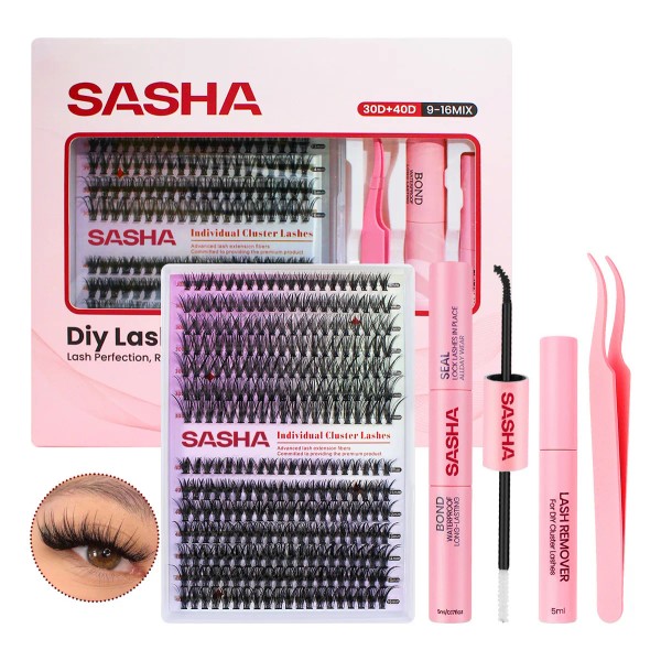 Pestañas Postizas 280 Diy Extensiones 30d 40d Color Negro Sasha