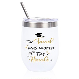 Nwvuop Graduation Gifts, Graduation Gifts for Her Congratulation Cup, The Tassel was Worth The Hassle
