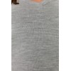 TRENDYOL Women's V-Neck Plain Regular Plus Size Pullover Sweatshirt, lightgrey